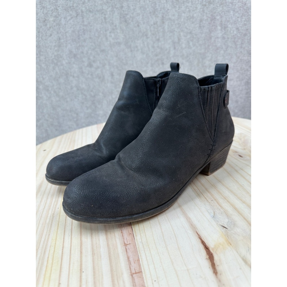 Jessica Cline 10M Womens Grey Ankle Boots Booties Shoes Faux‎ Suede